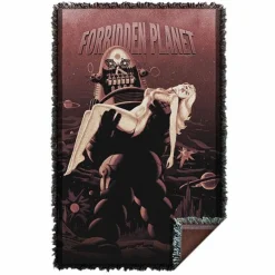 Forbidden Planet - Poster Woven Tapestry Blanket / Picnic Rug