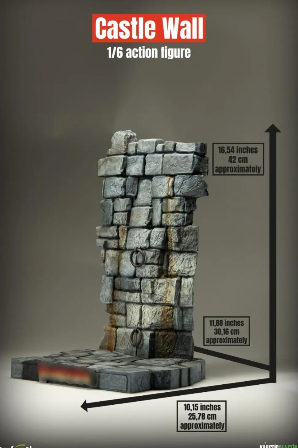 Frankenstein (1931) - Castle Wall 1/6th Scale Action Figure Diorama Accessory