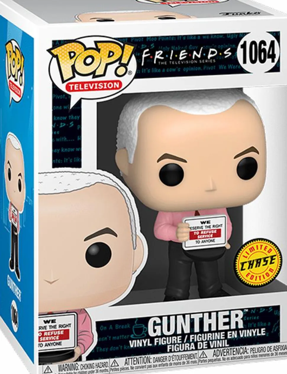 Friends - Gunther Pop! Vinyl Figure in Acrylic Pop! Protector (Chase Variant)