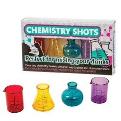 Funtime - Chemistry Beaker Plastic Shot Glass 4-Pack