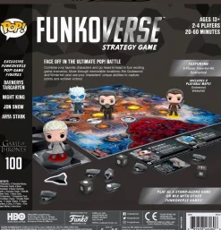 Game of Thrones - Daenerys, Night King, Jon Snow & Arya Stark Pop! Funkoverse Strategy Board Game 4-Pack
