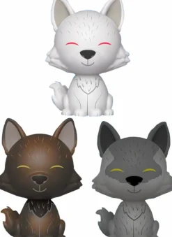 Game of Thrones - Ghost, Grey Wind & Shaggydog Direwolves Dorbz Vinyl Figure Bundle (Funko Exclusive) (Set of 3)