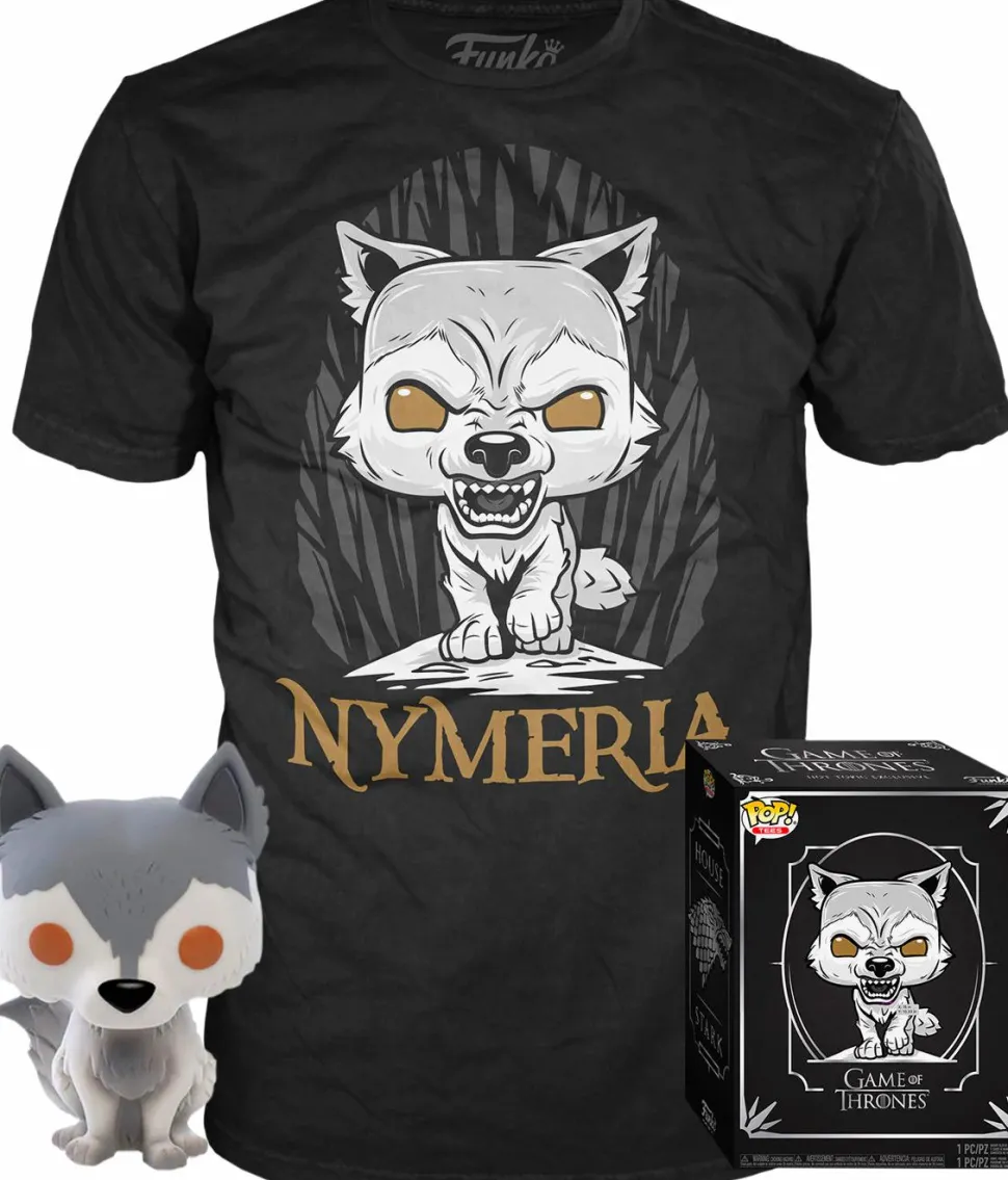Game of Thrones - Nymeria Direwolf Pop! Vinyl Figure & T-Shirt Box Set