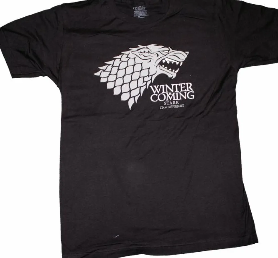 Game of Thrones - Stark Winter is Coming Black Male T-Shirt