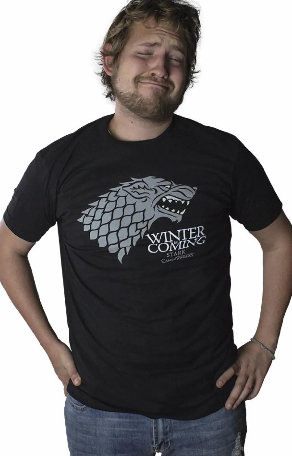 Game of Thrones - Stark Winter is Coming Black Male T-Shirt