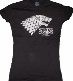 Game of Thrones - Stark Winter is Coming Black Female T-Shirt