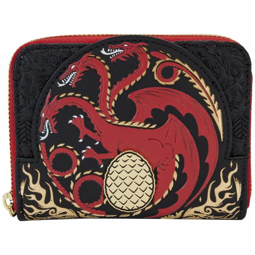 Game of Thrones: House of the Dragon - House Targaryen Sigil 4" Faux Leather Zip-Around Wallet