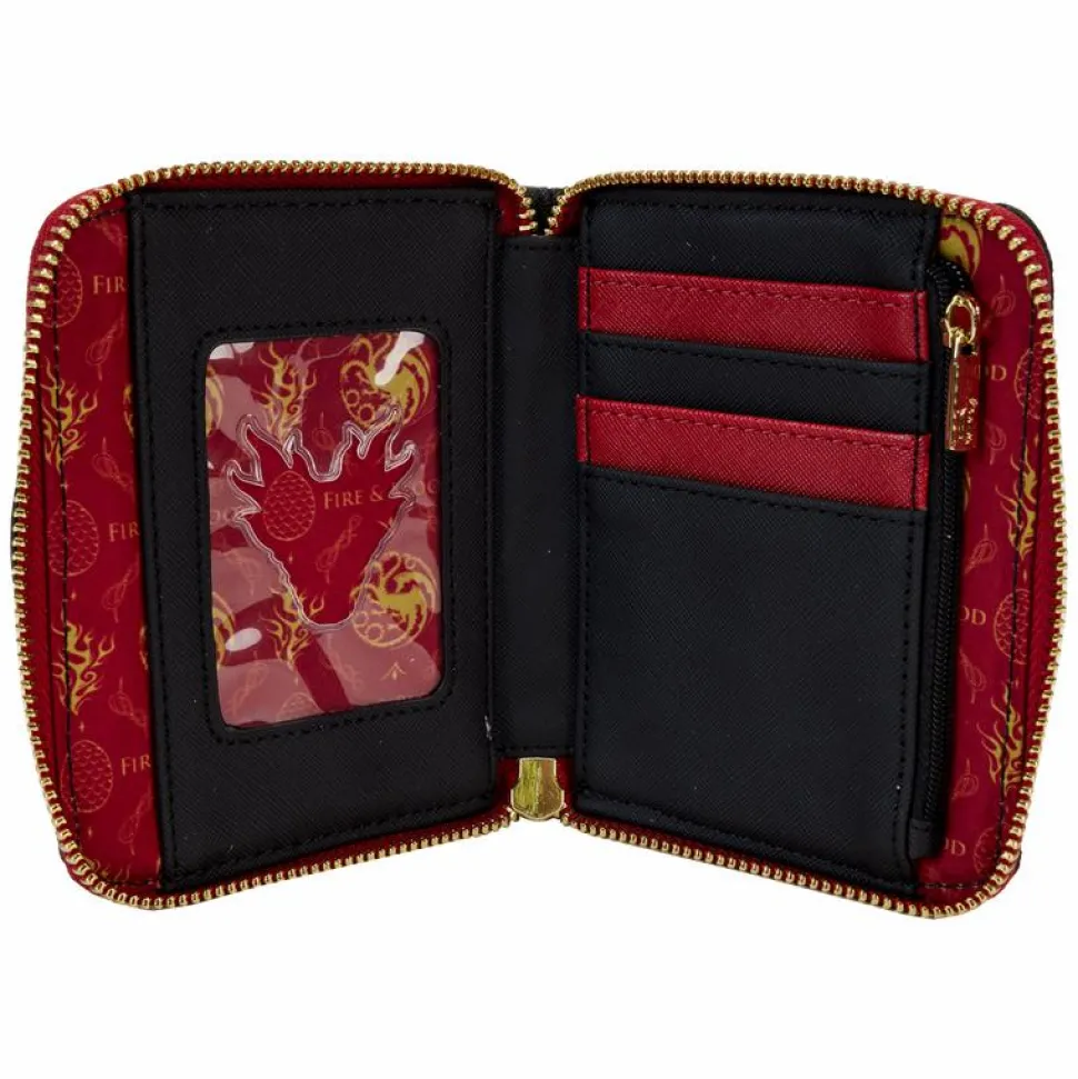 Game of Thrones: House of the Dragon - House Targaryen Sigil 4" Faux Leather Zip-Around Wallet