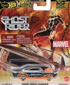 Ghost Rider - Ghost Rider Charger Hot Wheels Premium Pop Culture Real Riders 1/64th Scale Die-Cast Vehicle Replica (2025 Mix #2)