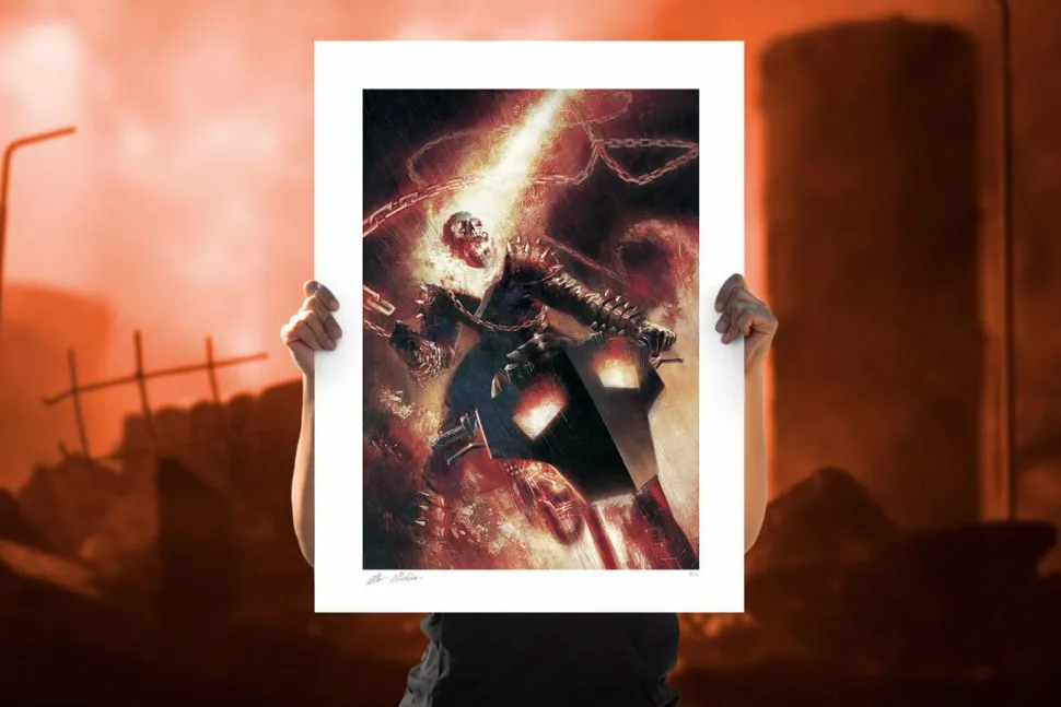 Ghost Rider - Ghost Rider Fine Art Print by Marco Mastrazzo