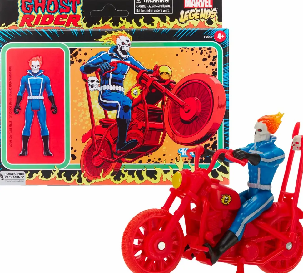 Ghost Rider - Ghost Rider & Motorcycle Marvel Legends Retro Collection Kenner 3.75” Action Figure