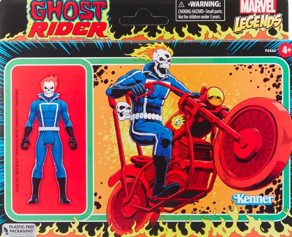 Ghost Rider - Ghost Rider & Motorcycle Marvel Legends Retro Collection Kenner 3.75” Action Figure