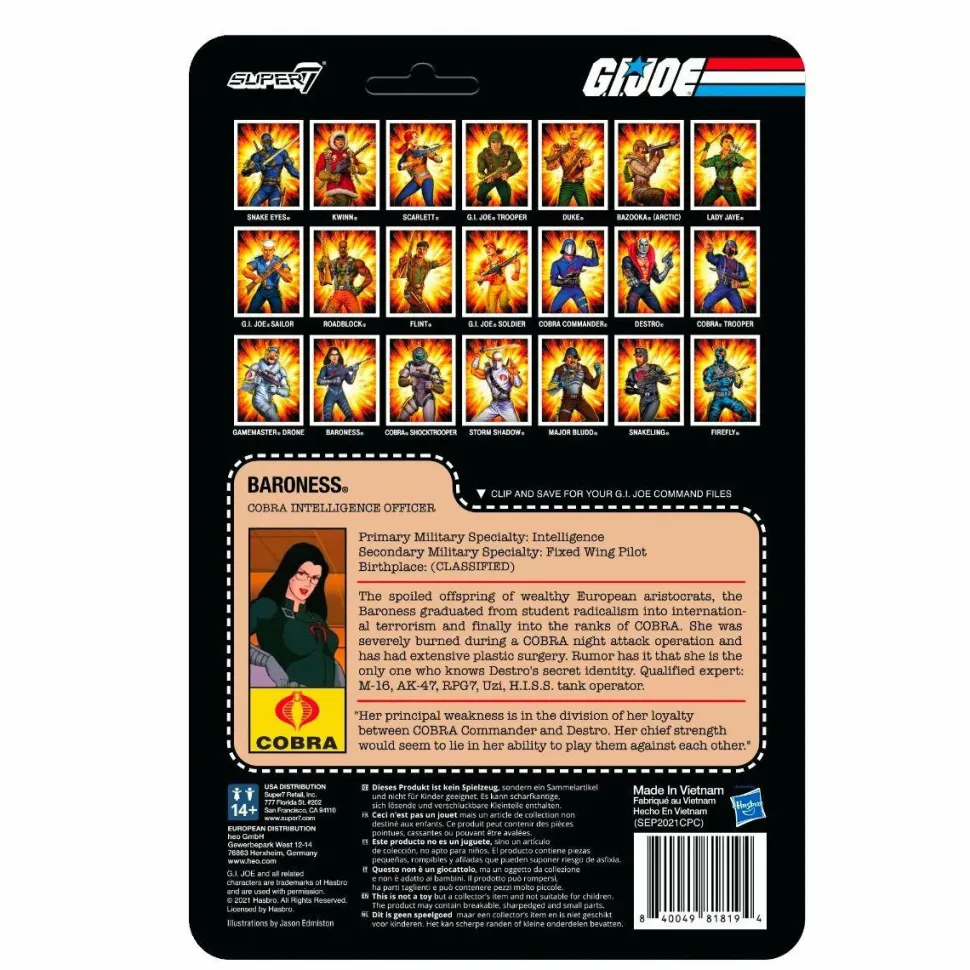 G.I. Joe - Baroness (Cartoon V2) ReAction 3.75” Action Figure