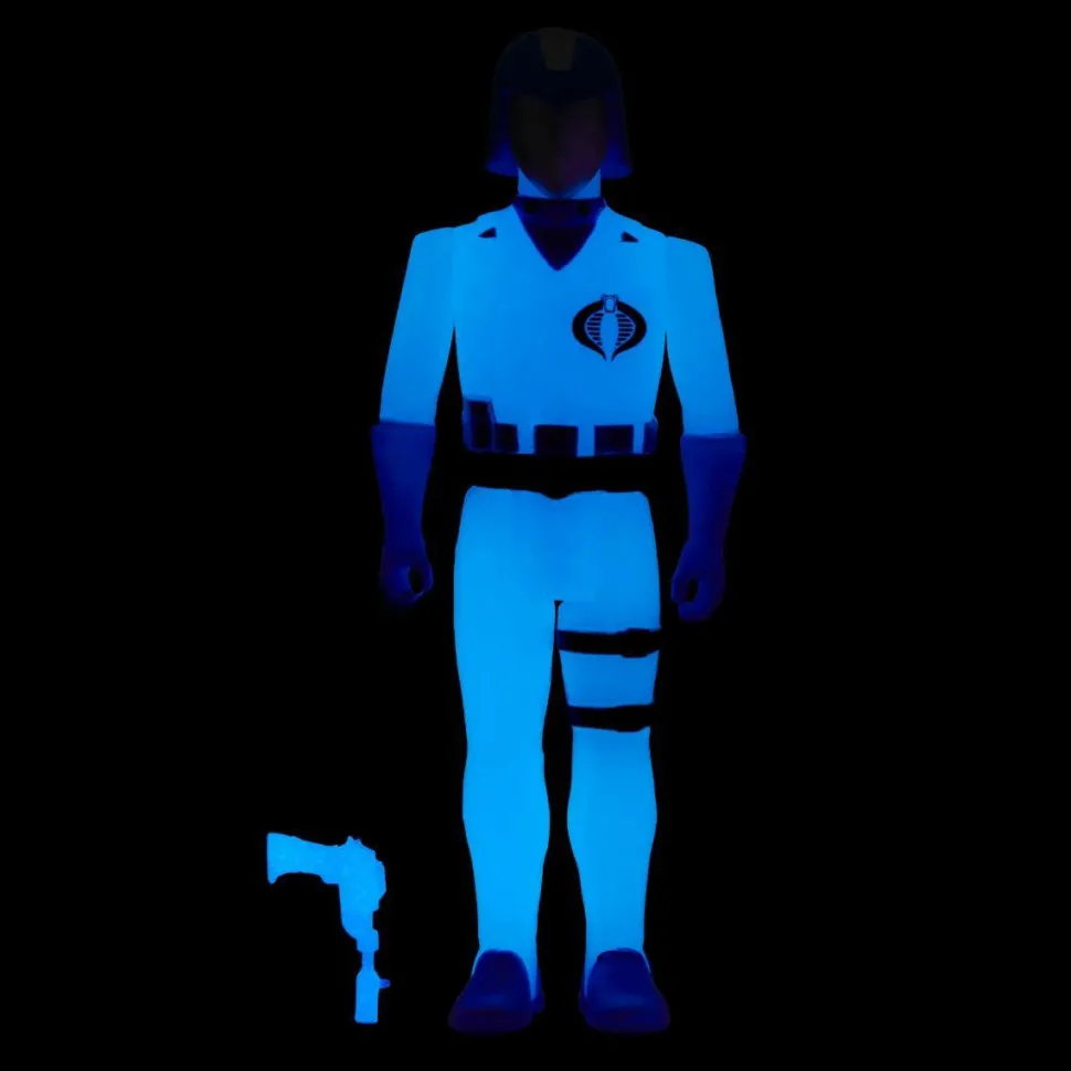 G.I. Joe - Cobra Commander Glow Patrol Glow-in-the-Dark ReAction 3.75” Action Figure