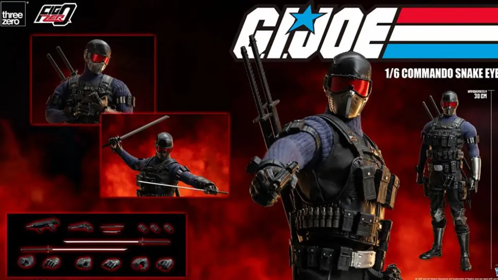 G.I. Joe - Commando Snake Eyes FigZero 1/6th Scale Action Figure