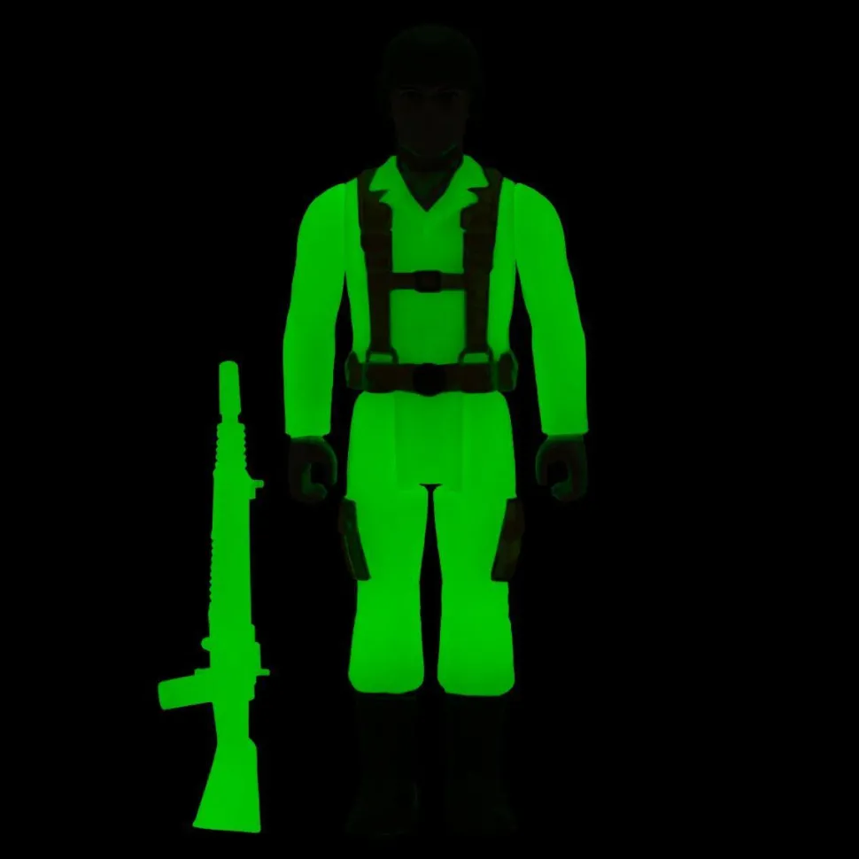 G.I. Joe - G.I. Joe Trooper (Greenshirt) Glow Patrol Glow-in-the-Dark ReAction 3.75” Action Figure