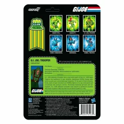 G.I. Joe - G.I. Joe Trooper (Greenshirt) Glow Patrol Glow-in-the-Dark ReAction 3.75” Action Figure