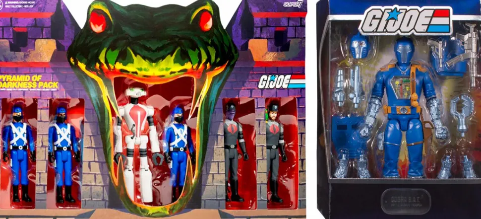 G.I. Joe - Snakelings ReAction & Cobra B.A.T. Ultimates! Action Figure Bundle (2022 SDCC Exclusive) (Set of 2)