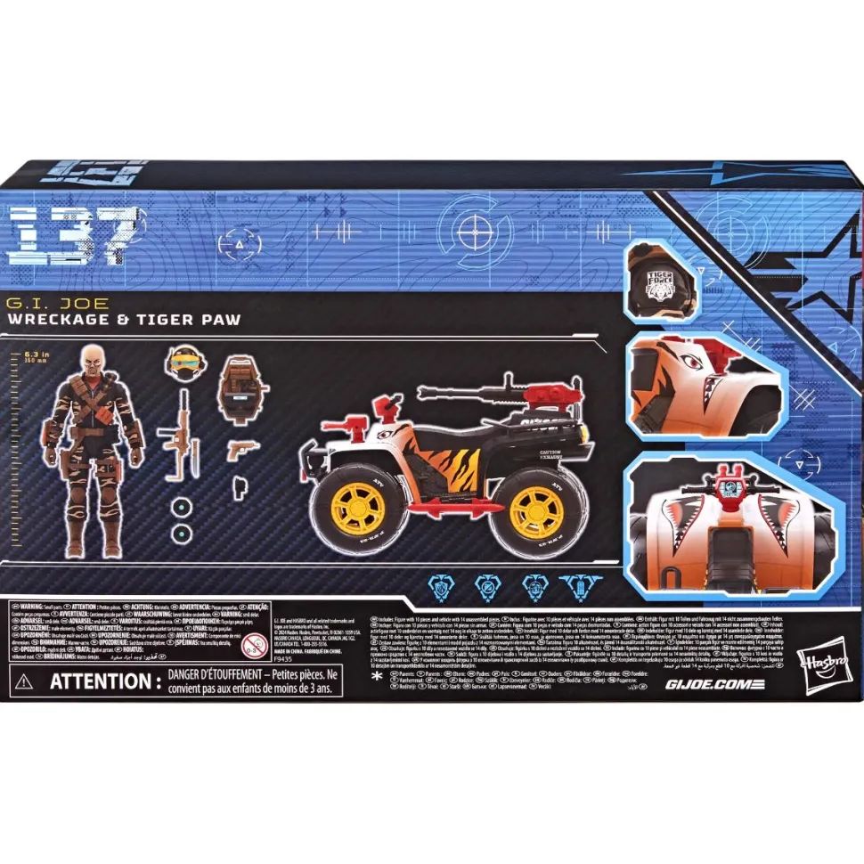 G.I. Joe - Tiger Force Wreckage & Tiger Paw ATV Classified Series 6" Scale Action Figure Vehicle Playset