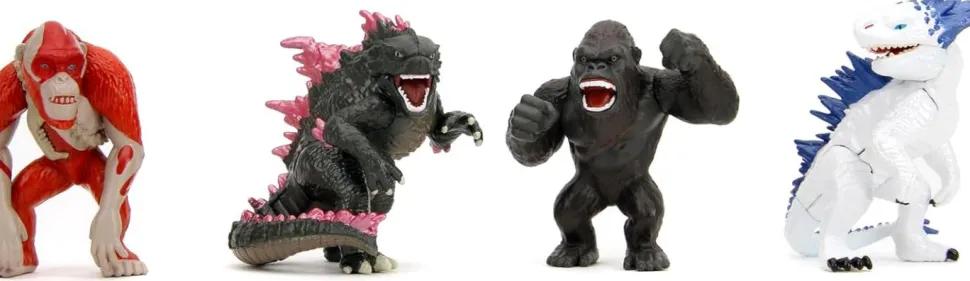 Godzilla x Kong: The New Empire (2024) - Godzilla, Skar King, Kong & Shimo Metalfigs 2" Die-Cast Figure 4-Pack