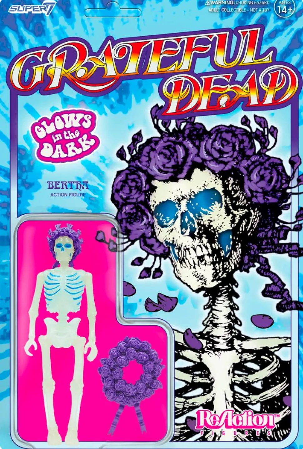 Grateful Dead - Bertha Glow in the Dark ReAction 3.75” Action Figure