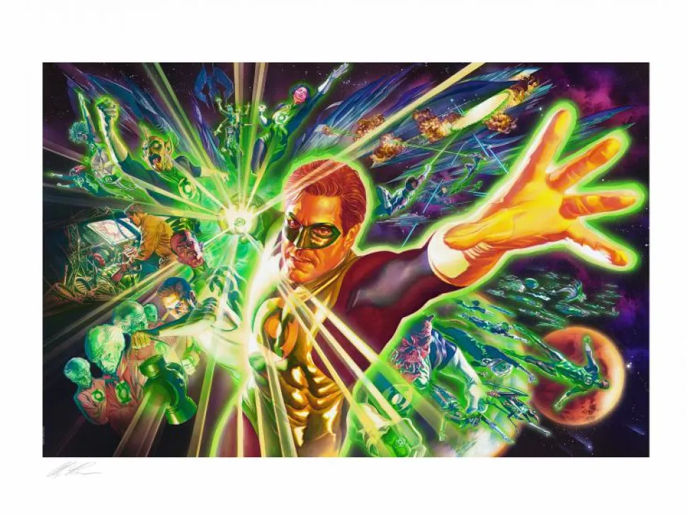 Green Lantern - The Green Lantern Corps Fine Art Print by Alex Ross
