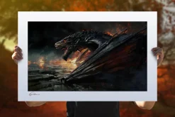 Greg Rutkowski - Dragon Cave 2 Fine Art Print by Greg Rutkowski
