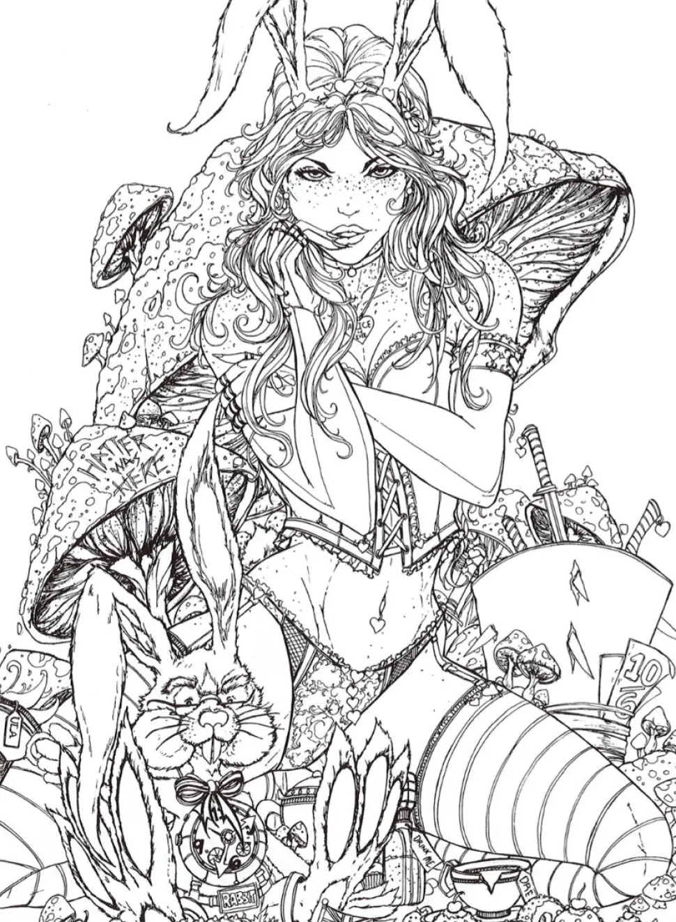 Grimm Fairy Tales - Adult Colouring Book Paperback