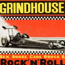 Grindhouse - Sex, Booze, Cars, Drugs, & Rock’n’Roll LP Vinyl Record (Popcultcha Exclusive Yellow with Black & Red Splatter Vinyl)