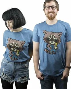 Guardians of the Galaxy - Rocket and Groot Pop! Tees Mens Indigo T-Shirt
