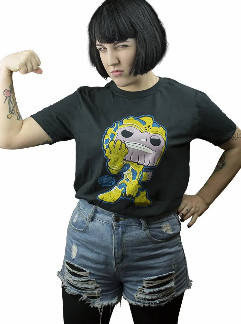 Guardians of the Galaxy - Thanos Pop! Tees Mens Black T-Shirt
