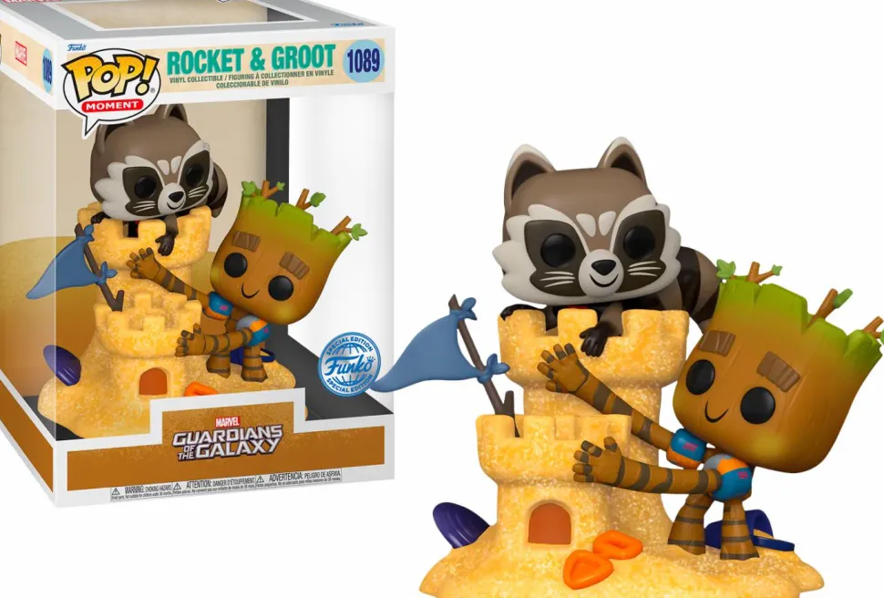 Guardians of the Galaxy - Rocket & Groot Beach Day Pop! Moments Vinyl Figure