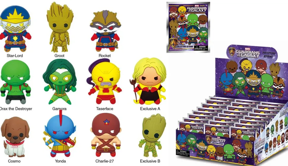 Guardians of the Galaxy - 3D Figural Keychain Blind Bag (Single Unit)
