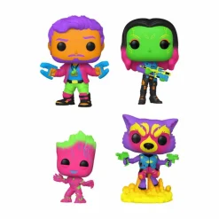 Guardians of the Galaxy: Vol 2 - Star-Lord, Gamora, Groot & Rocket Raccoon Blacklight Pop! Vinyl Figure 4-Pack