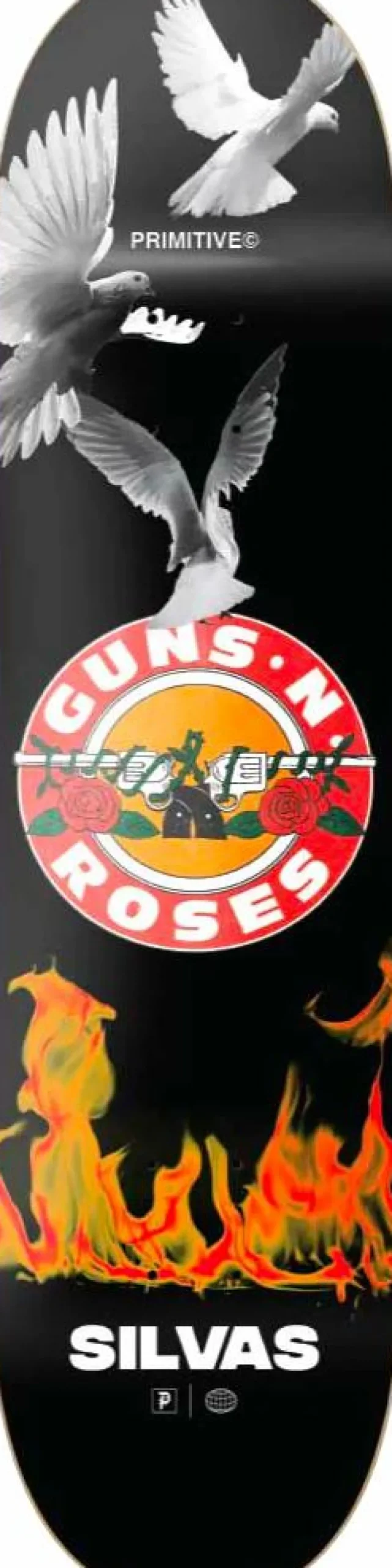 Guns N' Roses - Guns N' Roses x Primitive Next Door Silvas 8.38" Skateboard Deck (Deck Only)