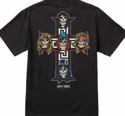 Guns N' Roses - Guns N' Roses x Primitive Cross Black T-Shirt