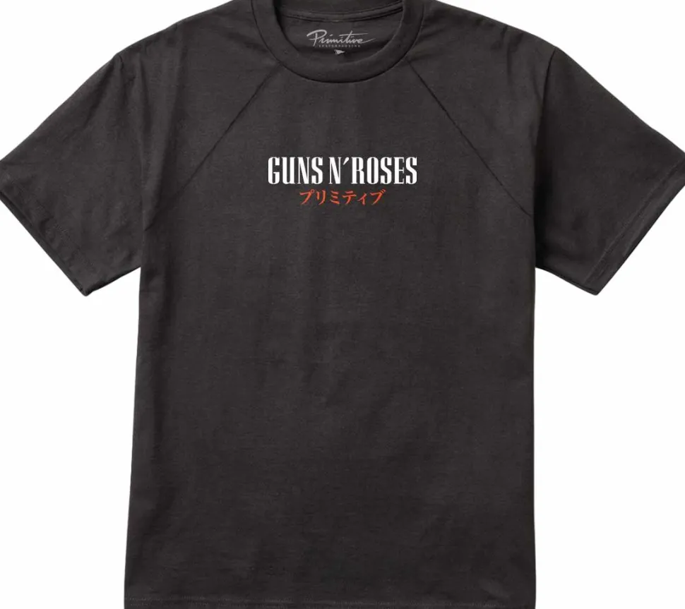 Guns N' Roses - Guns N' Roses x Primitive Raglan Robo Black T-Shirt