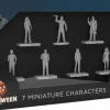 Halloween (1978) - Unpainted Miniature Figure 7-Pack Board Game Expansion