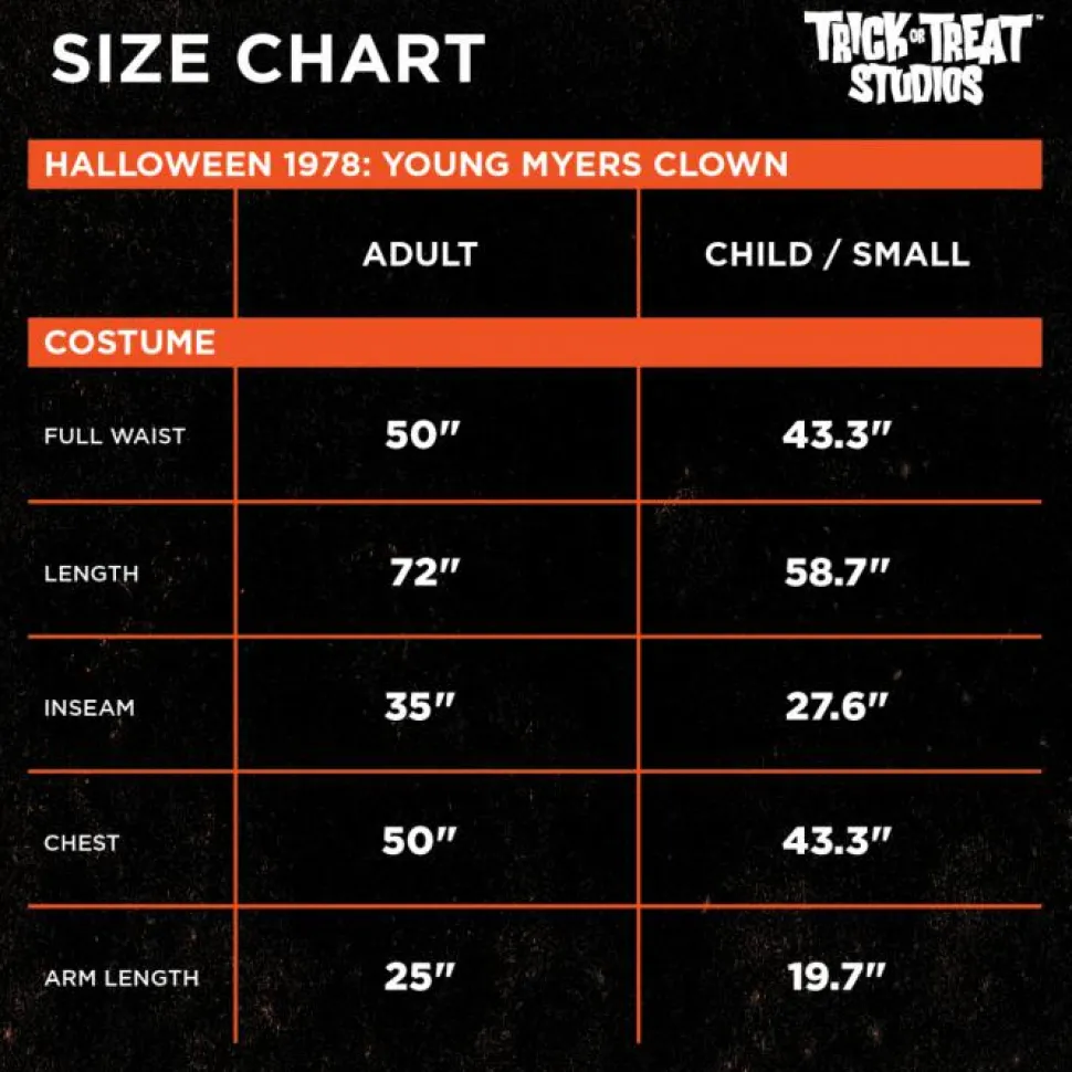 Halloween (1978) - Young Michael Myers Clown Adult Costume (One Size)