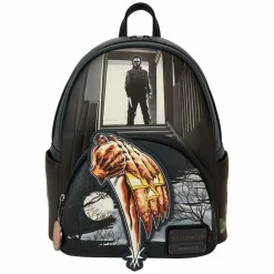Halloween - Michael Myers Jack-O'-Lantern Glow in the Dark 10" Faux Leather Mini Backpack