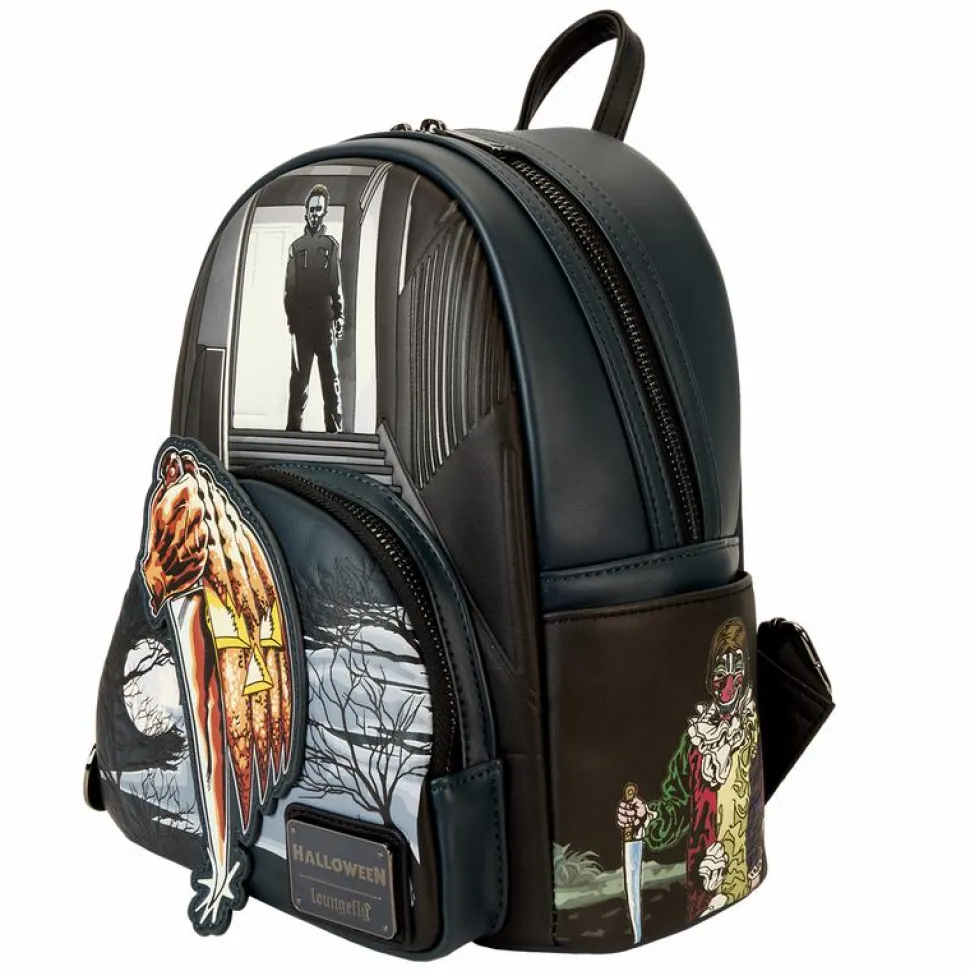 Halloween - Michael Myers Jack-O'-Lantern Glow in the Dark 10" Faux Leather Mini Backpack