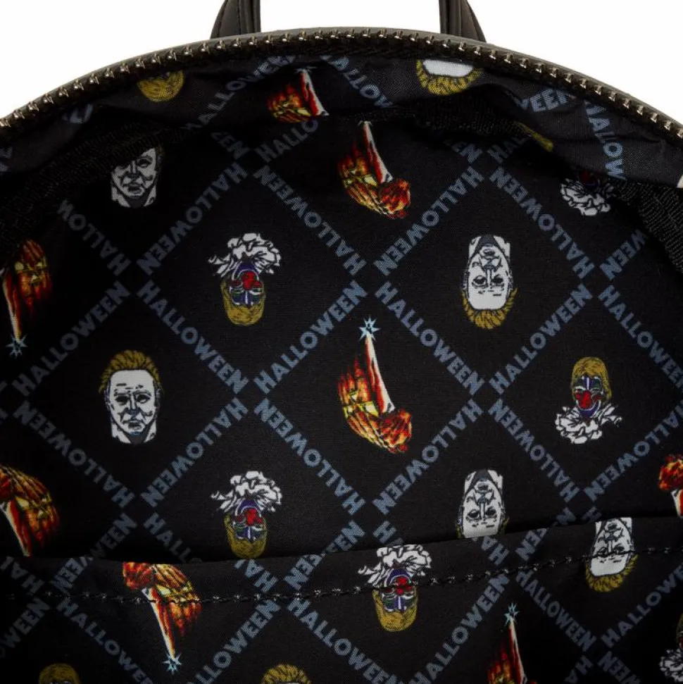Halloween - Michael Myers Jack-O'-Lantern Glow in the Dark 10" Faux Leather Mini Backpack