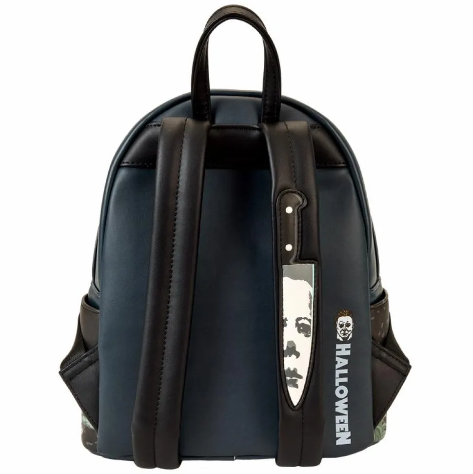 Halloween - Michael Myers Jack-O'-Lantern Glow in the Dark 10" Faux Leather Mini Backpack