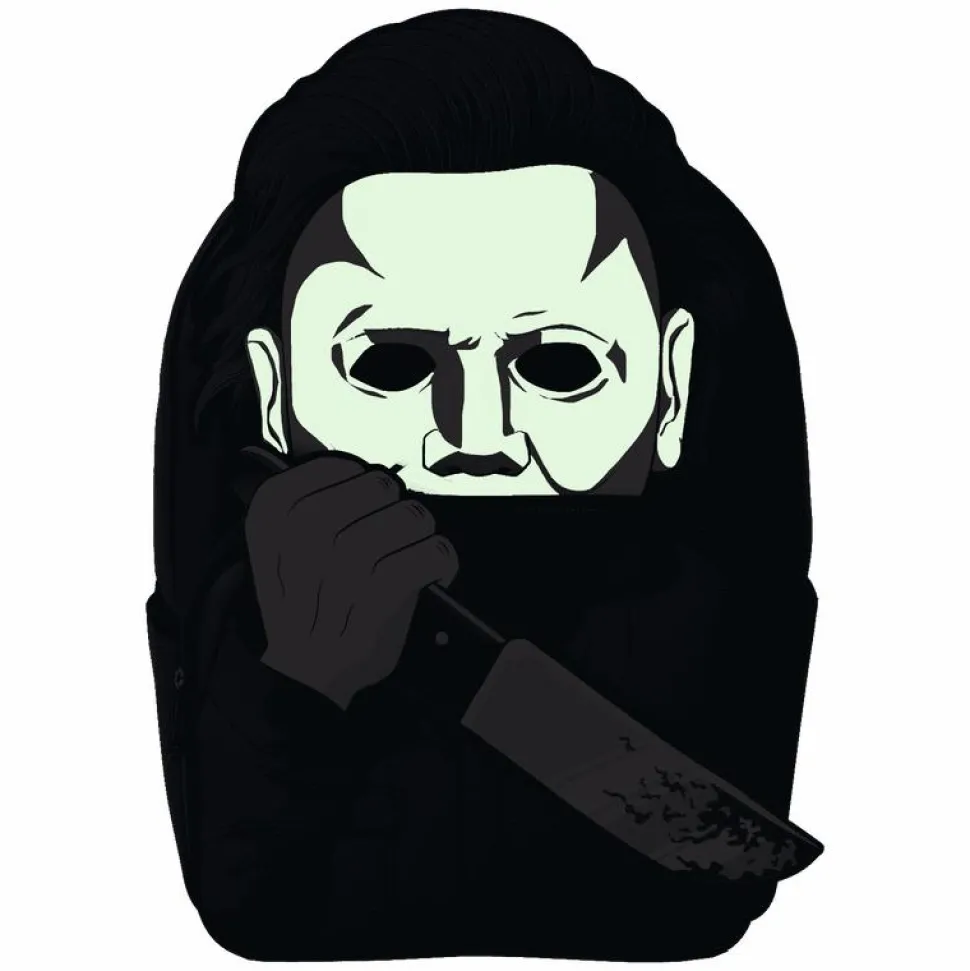 Halloween - Michael Myers Cosplay Glow in the Dark 18" Faux Leather Backpack