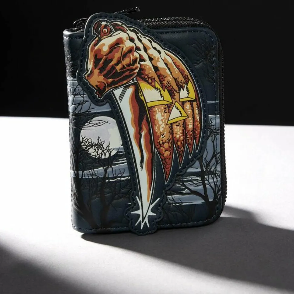 Halloween - Michael Myers Jack-O'-Lantern Glow in the Dark 4" Faux Leather Zip-Around Wallet