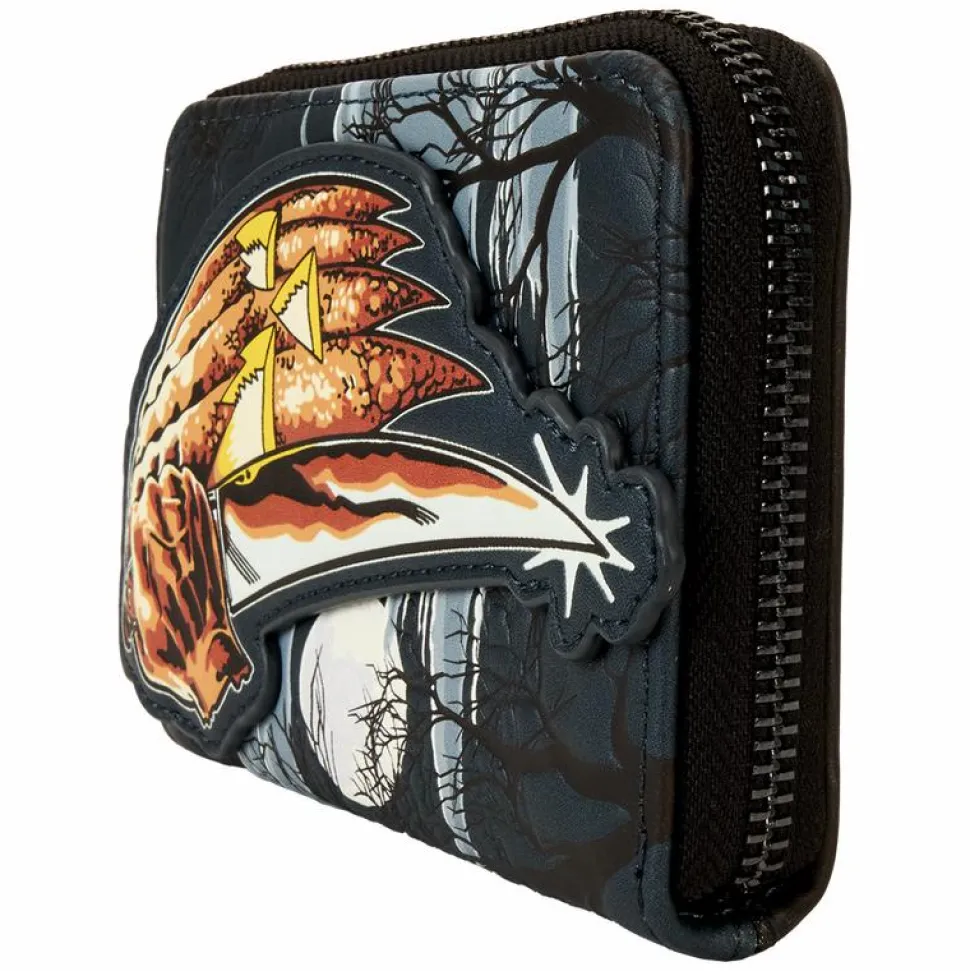 Halloween - Michael Myers Jack-O'-Lantern Glow in the Dark 4" Faux Leather Zip-Around Wallet