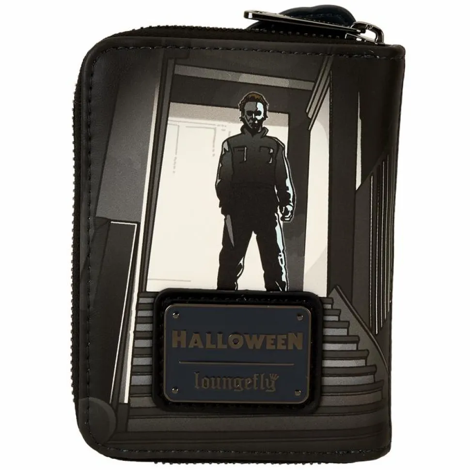 Halloween - Michael Myers Jack-O'-Lantern Glow in the Dark 4" Faux Leather Zip-Around Wallet