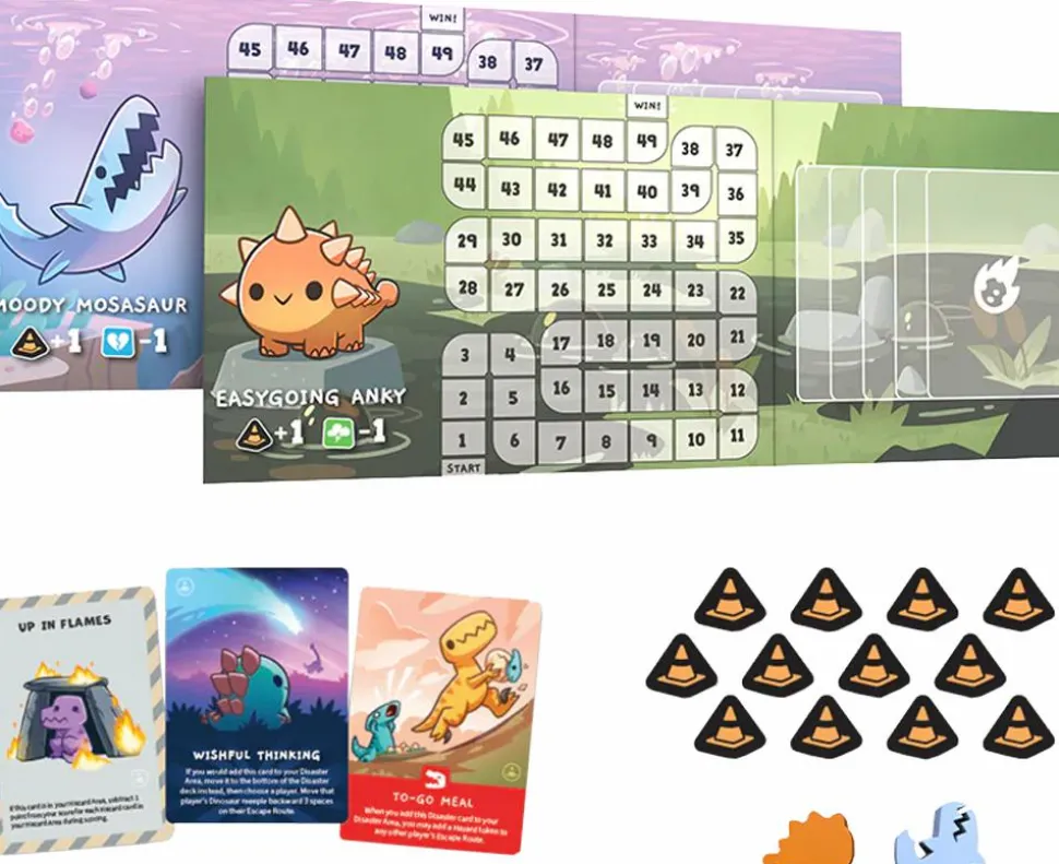 Happy Little Dinosaurs - Hazards Ahead 5-6 Player Board Game Expansion Pack