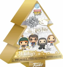 Harry Potter - Christmas Tree Holiday Box Pocket Pop! Vinyl 4-Pack