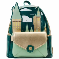 Harry Potter - Golden Hogwarts Castle 10” Faux Leather Mini Backpack